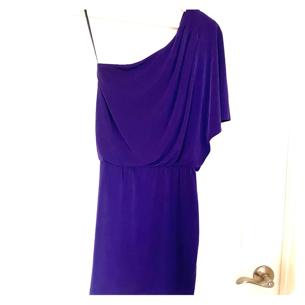 One Shoulder Plum Colored Dress